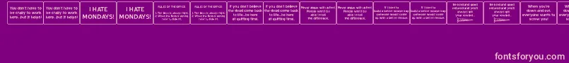 OfficeWitJl Font – Pink Fonts on Purple Background