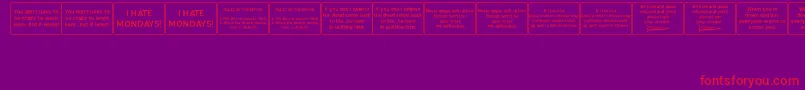 OfficeWitJl Font – Red Fonts on Purple Background