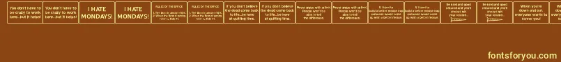 OfficeWitJl Font – Yellow Fonts on Brown Background