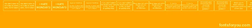 OfficeWitJl Font – Yellow Fonts on Orange Background