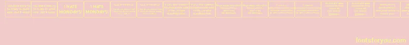 OfficeWitJl Font – Yellow Fonts on Pink Background