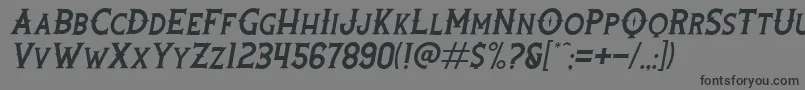 RootersItalic-Schriftart – Schwarze Schriften auf grauem Hintergrund