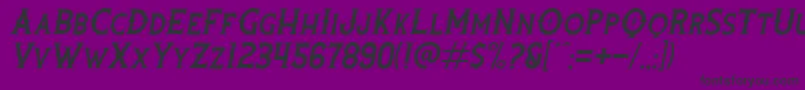 RootersItalic Font – Black Fonts on Purple Background