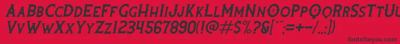 RootersItalic Font – Black Fonts on Red Background