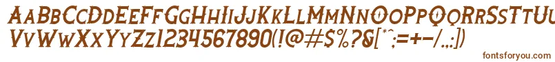 Шрифт RootersItalic – коричневые шрифты на белом фоне