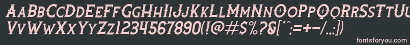 RootersItalic Font – Pink Fonts on Black Background