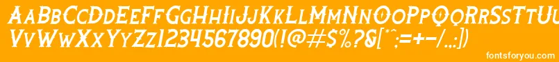 RootersItalic Font – White Fonts on Orange Background