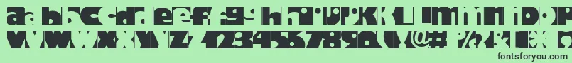 Hodadone Font – Black Fonts on Green Background