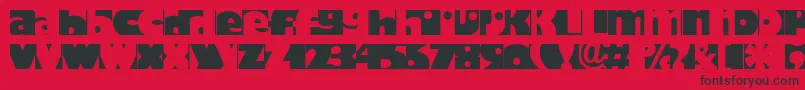 Hodadone Font – Black Fonts on Red Background
