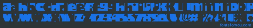 Hodadone Font – Blue Fonts on Black Background