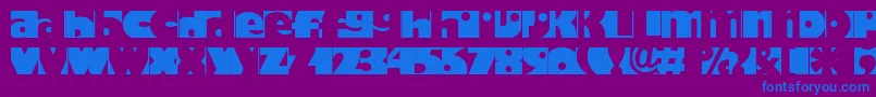 Hodadone Font – Blue Fonts on Purple Background