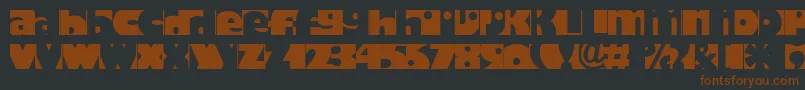 Hodadone-fontti – ruskeat fontit mustalla taustalla