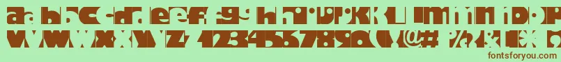 Hodadone Font – Brown Fonts on Green Background