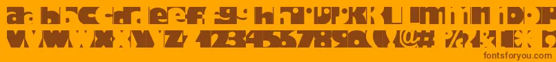 Hodadone Font – Brown Fonts on Orange Background