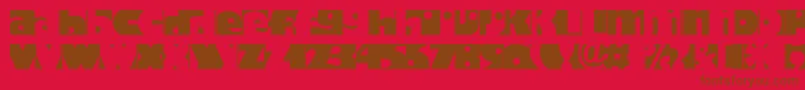 Hodadone Font – Brown Fonts on Red Background