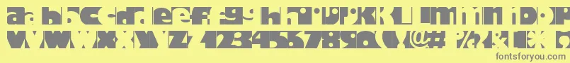 Hodadone Font – Gray Fonts on Yellow Background