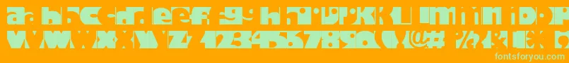Hodadone Font – Green Fonts on Orange Background