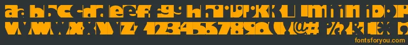 Hodadone Font – Orange Fonts on Black Background