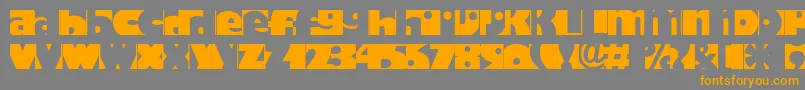Hodadone Font – Orange Fonts on Gray Background