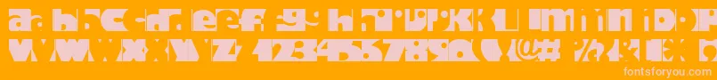 Hodadone Font – Pink Fonts on Orange Background