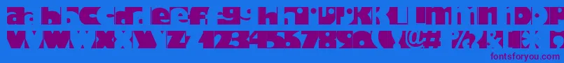 Hodadone Font – Purple Fonts on Blue Background