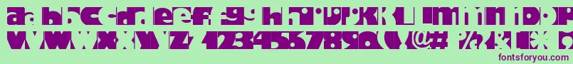 Hodadone Font – Purple Fonts on Green Background