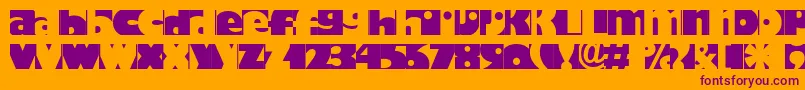 Hodadone Font – Purple Fonts on Orange Background