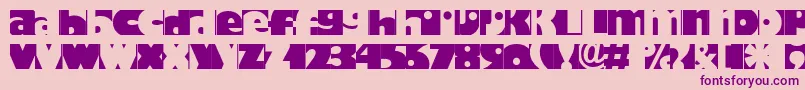 Hodadone Font – Purple Fonts on Pink Background