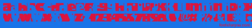 Hodadone Font – Red Fonts on Blue Background