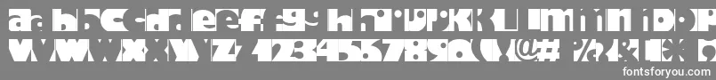 フォントHodadone – 灰色の背景に白い文字