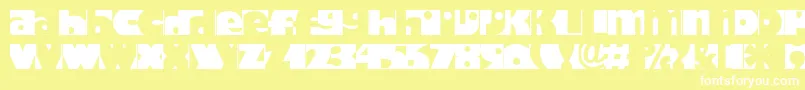 Hodadone Font – White Fonts on Yellow Background