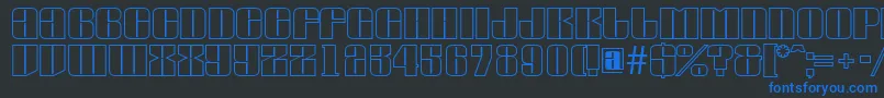 AGlobusotl Font – Blue Fonts on Black Background