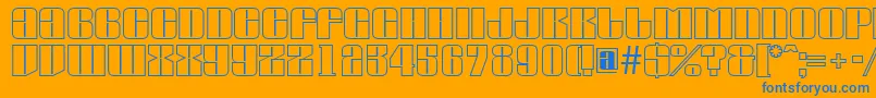 AGlobusotl Font – Blue Fonts on Orange Background