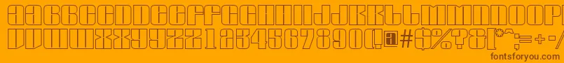 AGlobusotl Font – Brown Fonts on Orange Background
