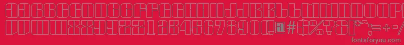 フォントAGlobusotl – 赤い背景に灰色の文字