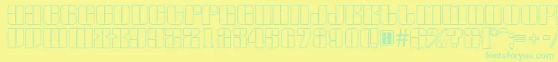 Czcionka AGlobusotl – zielone czcionki na żółtym tle