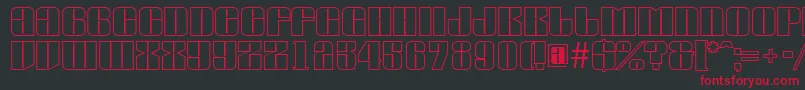 フォントAGlobusotl – 黒い背景に赤い文字