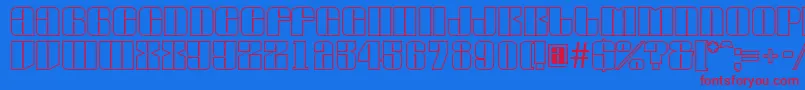 AGlobusotl Font – Red Fonts on Blue Background