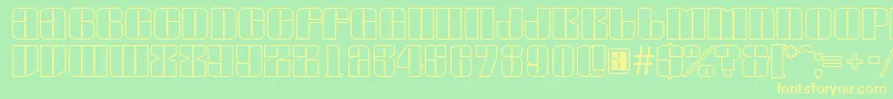AGlobusotl Font – Yellow Fonts on Green Background