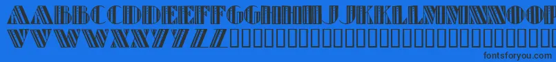 RetroElite-Schriftart – Schwarze Schriften auf blauem Hintergrund