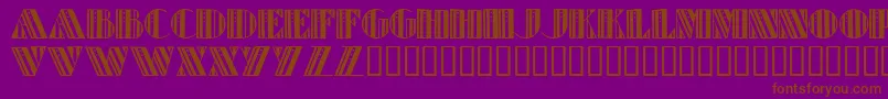 RetroElite Font – Brown Fonts on Purple Background