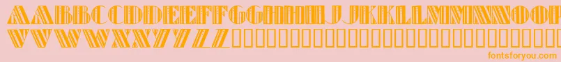 RetroElite-Schriftart – Orangefarbene Schriften auf rosa Hintergrund