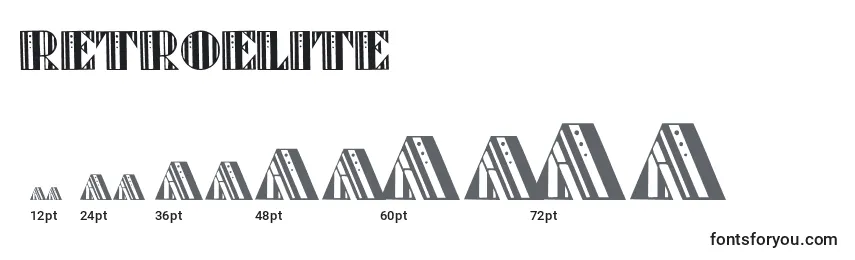 Размеры шрифта RetroElite