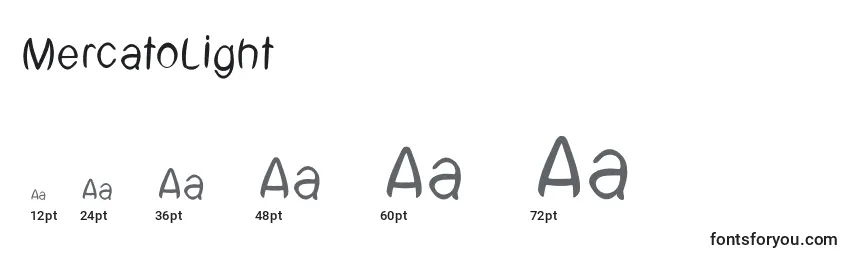 MercatoLight Font Sizes