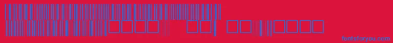 V100005 Font – Blue Fonts on Red Background