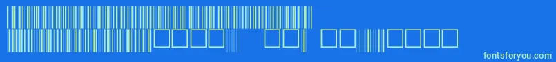 V100005 Font – Green Fonts on Blue Background