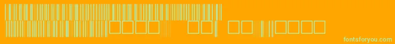 V100005 Font – Green Fonts on Orange Background