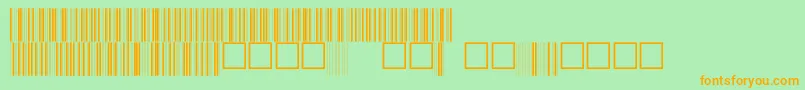 V100005 Font – Orange Fonts on Green Background