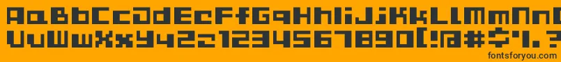 Police D3CutebitmapismTypeb – polices noires sur fond orange