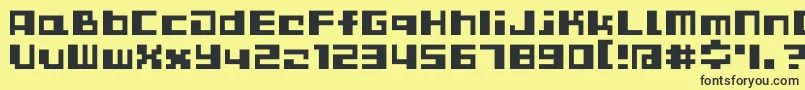 D3CutebitmapismTypeb Font – Black Fonts on Yellow Background